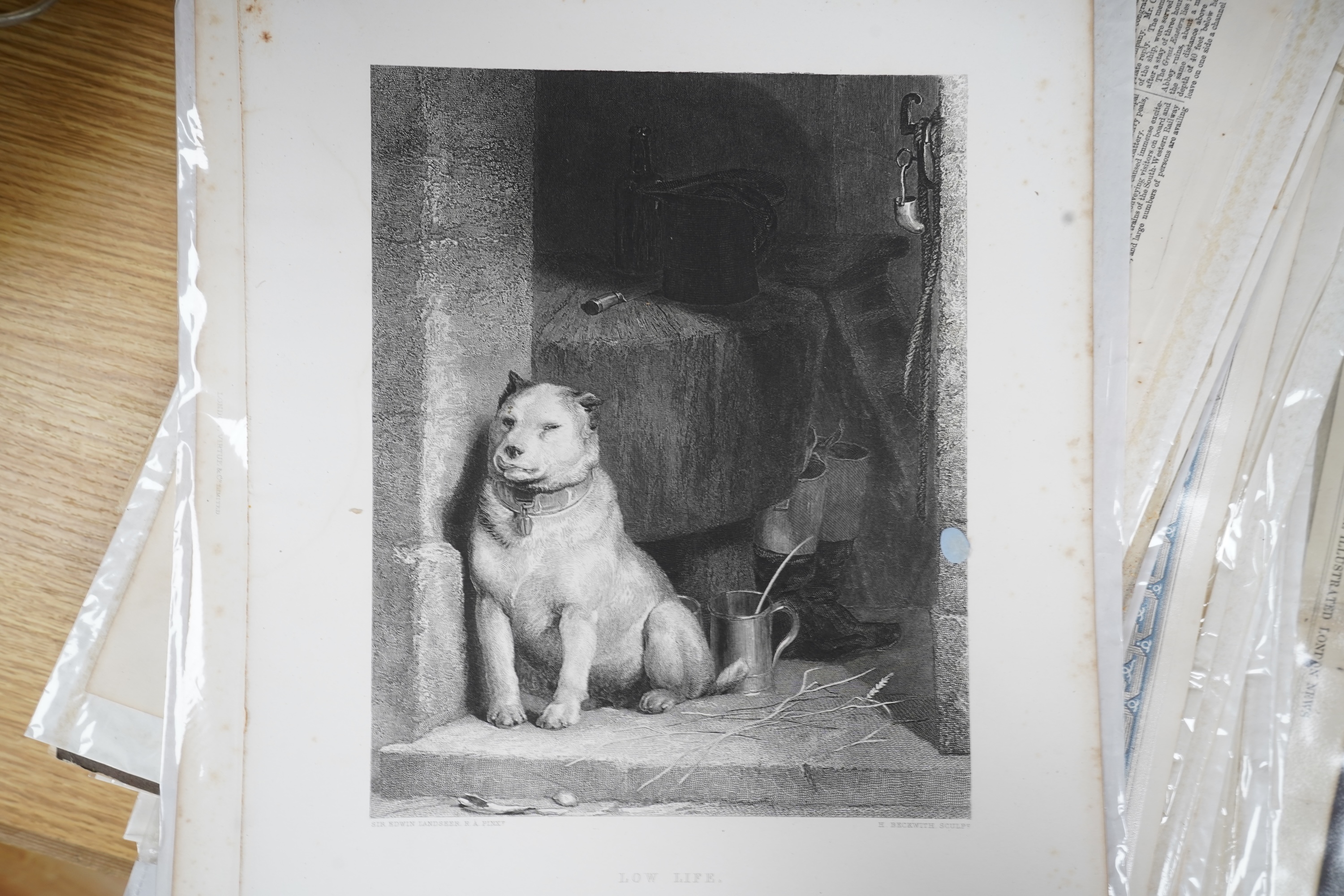 A large collection of works from The London Illustrated News, together with various other engravings and prints, unframed